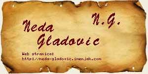 Neda Gladović vizit kartica